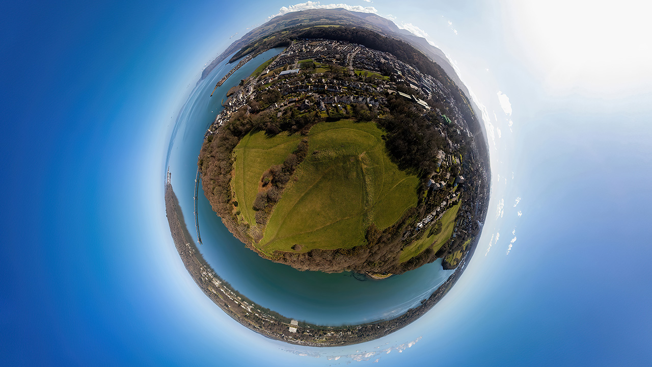 Roman Camp 360 degree photograph, Bangor, North Wales